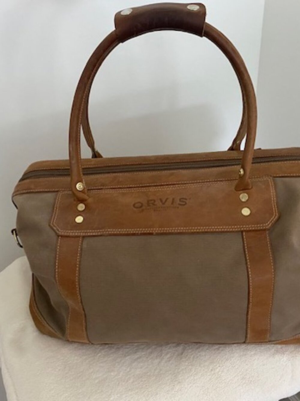 Vintage Orvis Montana Morning Small Travel Duffle Bag